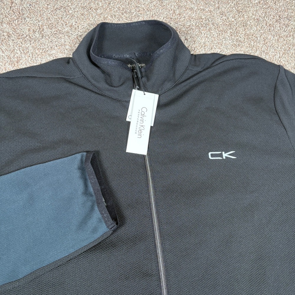 Calvin Klein Performance XXL Full Zip Jacket Bomber THRML Black‎